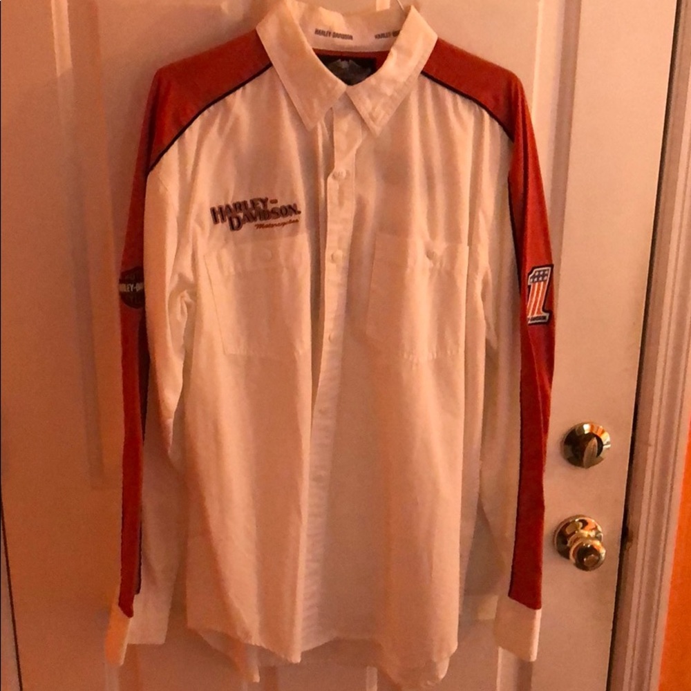 Harley Davidson long sleeve button down shirt